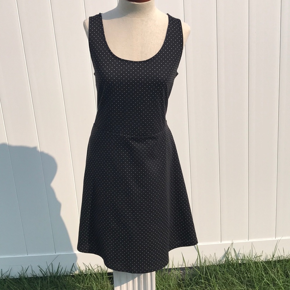 Large white and black polkadot dress